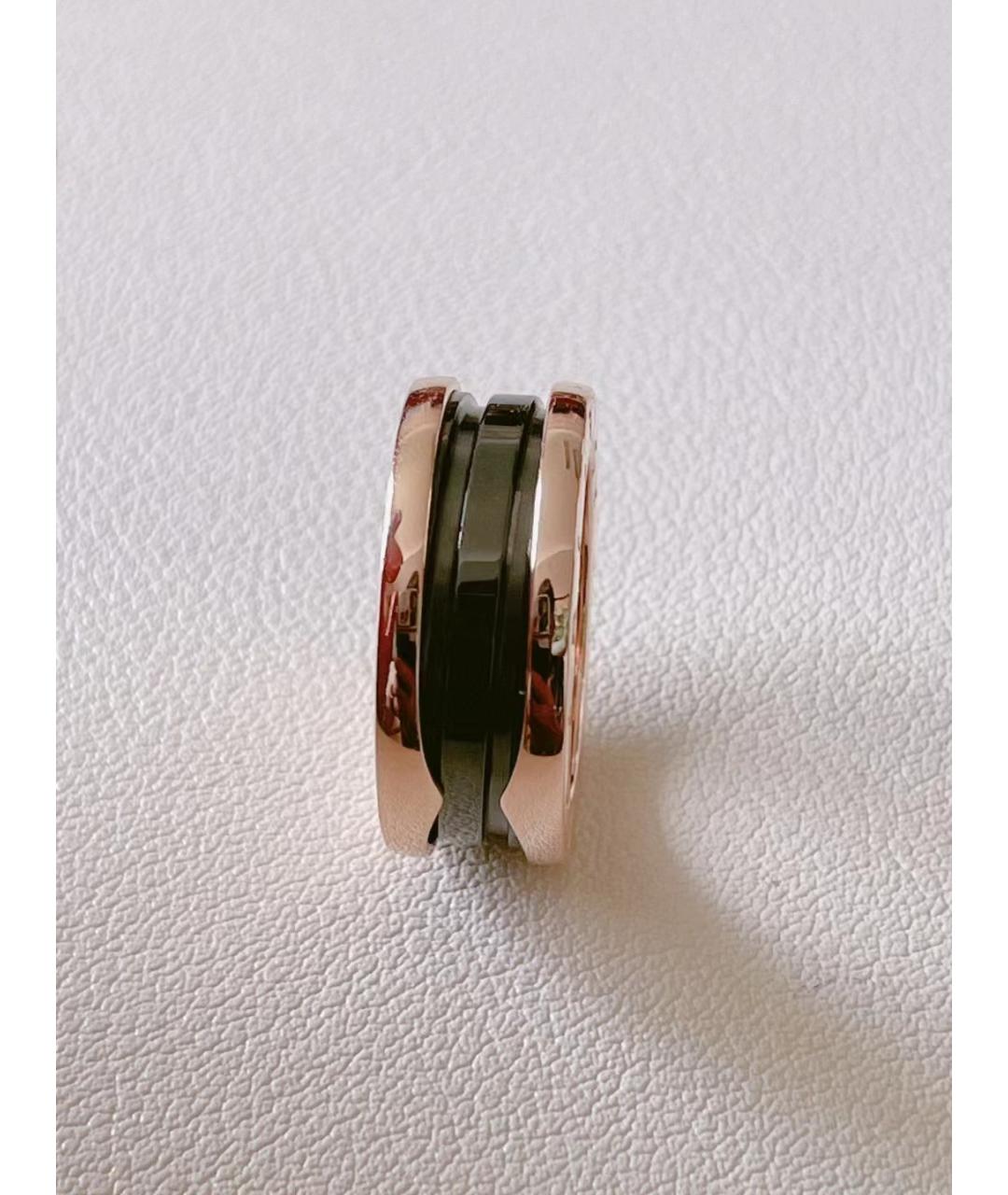 BVLGARI Черное кольцо из розового золота, фото 3
