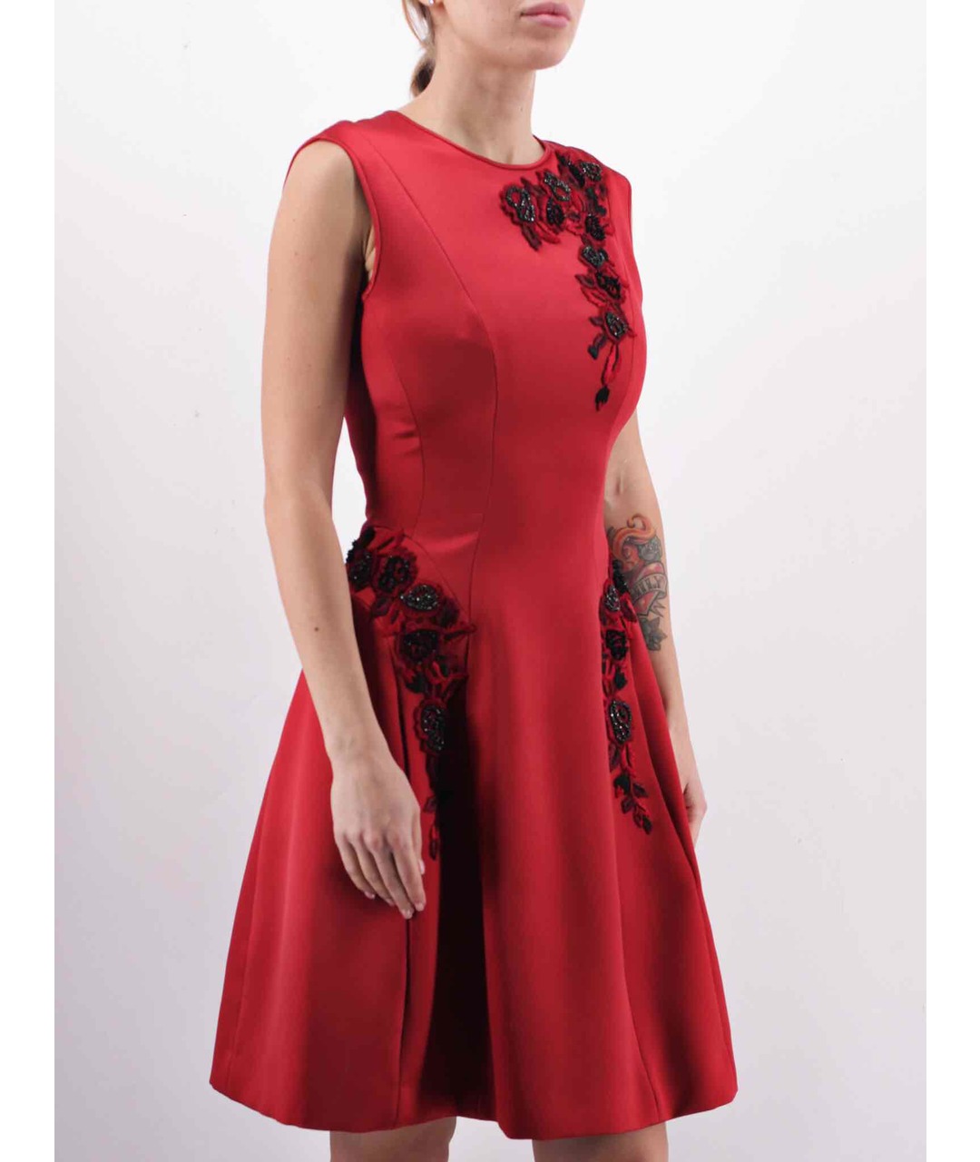 ALBERTA FERRETTI Красное повседневное платье, фото 2