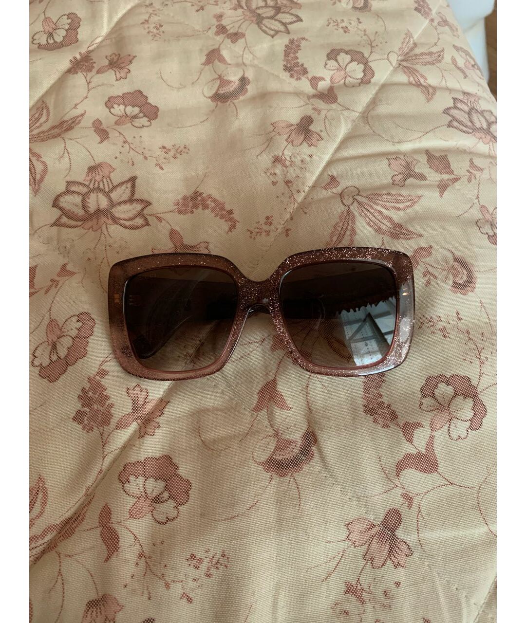 GUCCI Розовые пластиковые солнцезащитные очки, фото 5