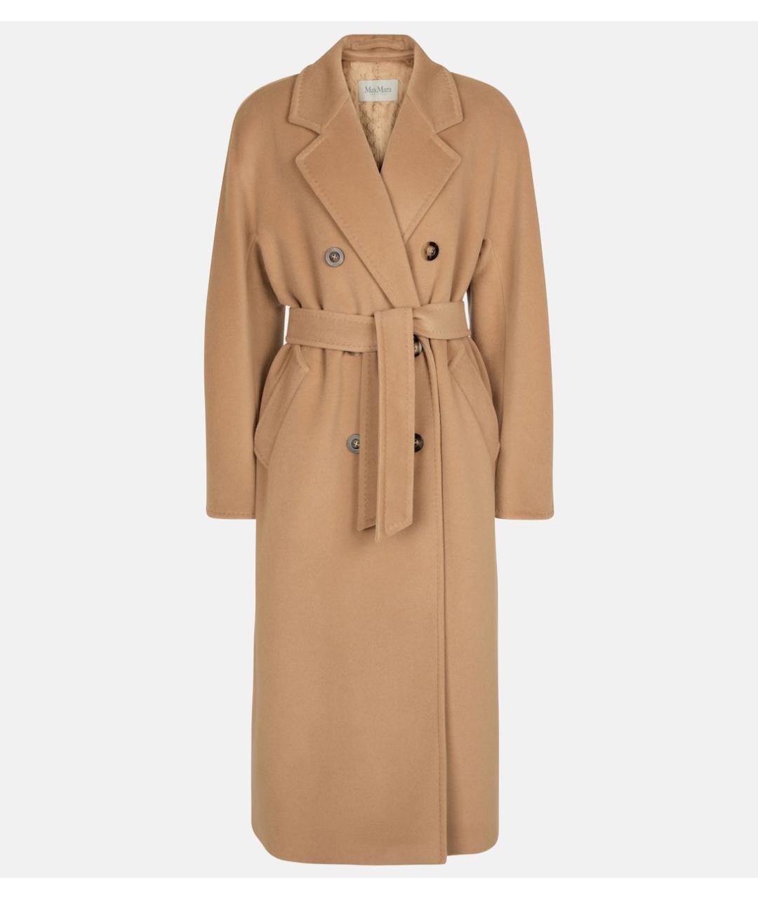 MAX MARA Бежевое шерстяное пальто, фото 8