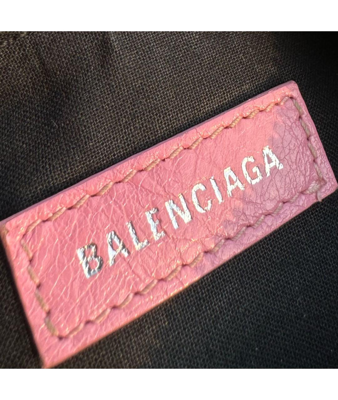 BALENCIAGA Розовая сумка через плечо из лакированной кожи, фото 8