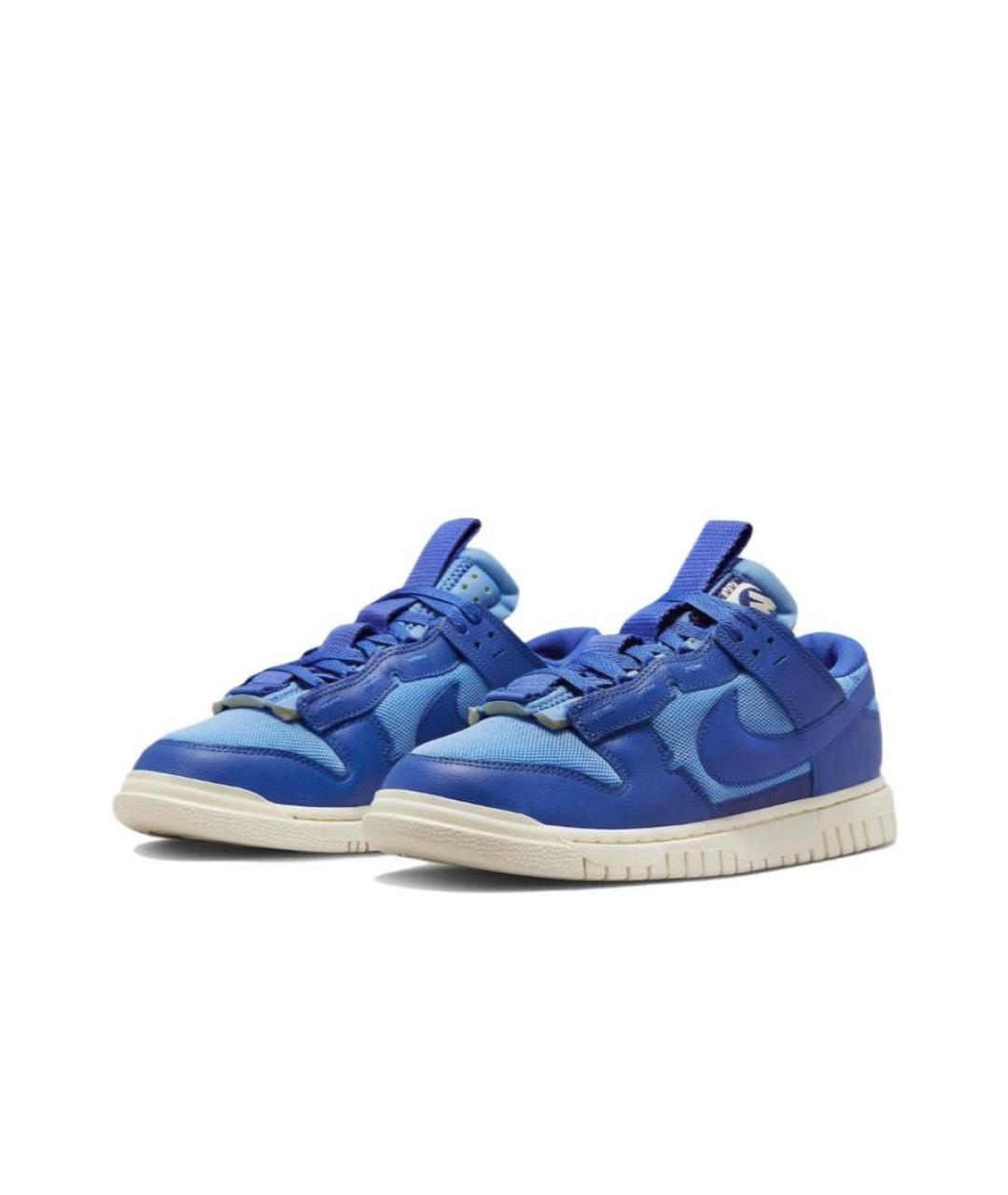 NIKE Синие кожаные низкие кроссовки / кеды, фото 2