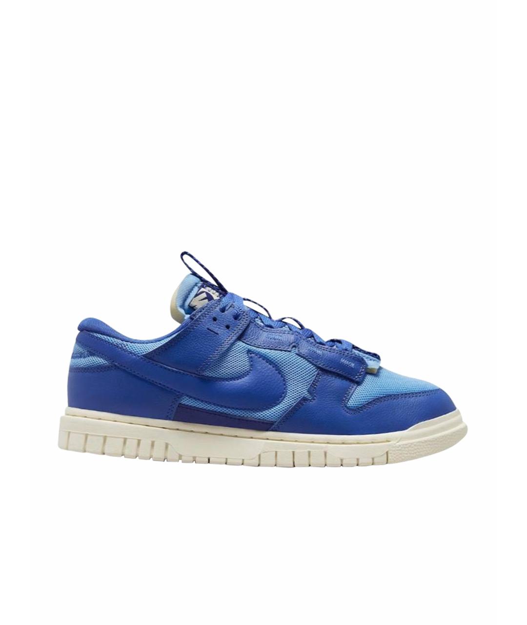 NIKE Синие кожаные низкие кроссовки / кеды, фото 1