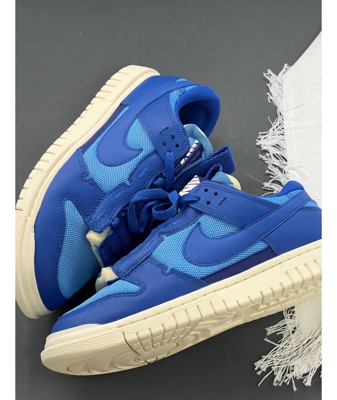 NIKE Синие кожаные низкие кроссовки / кеды, фото 8