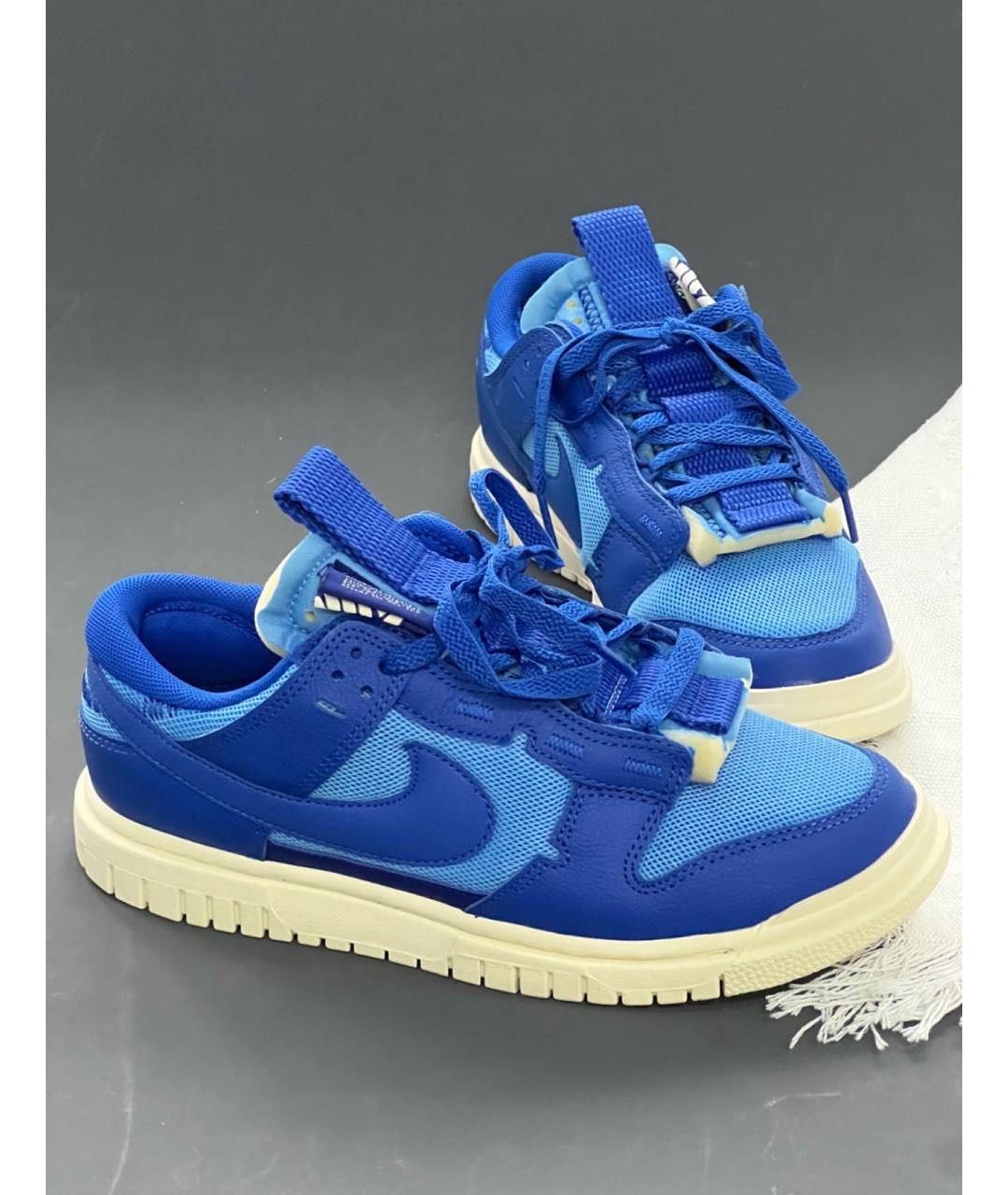 NIKE Синие кожаные низкие кроссовки / кеды, фото 6