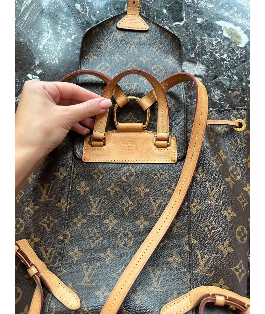 LOUIS VUITTON Коричневый рюкзак, фото 6