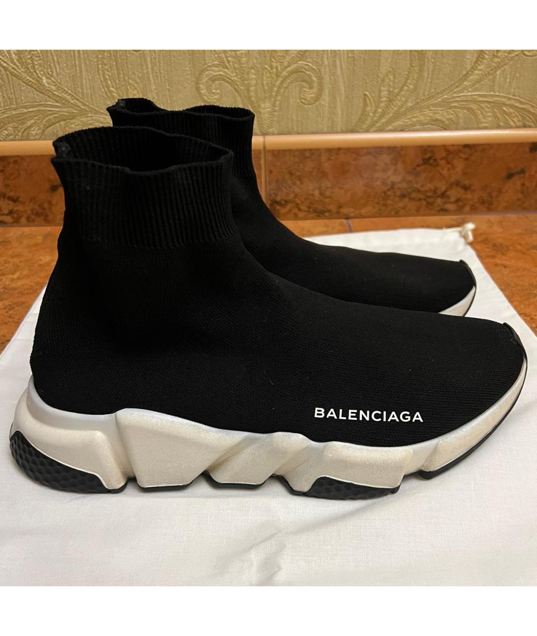 BALENCIAGA Черные текстильные кроссовки, фото 2