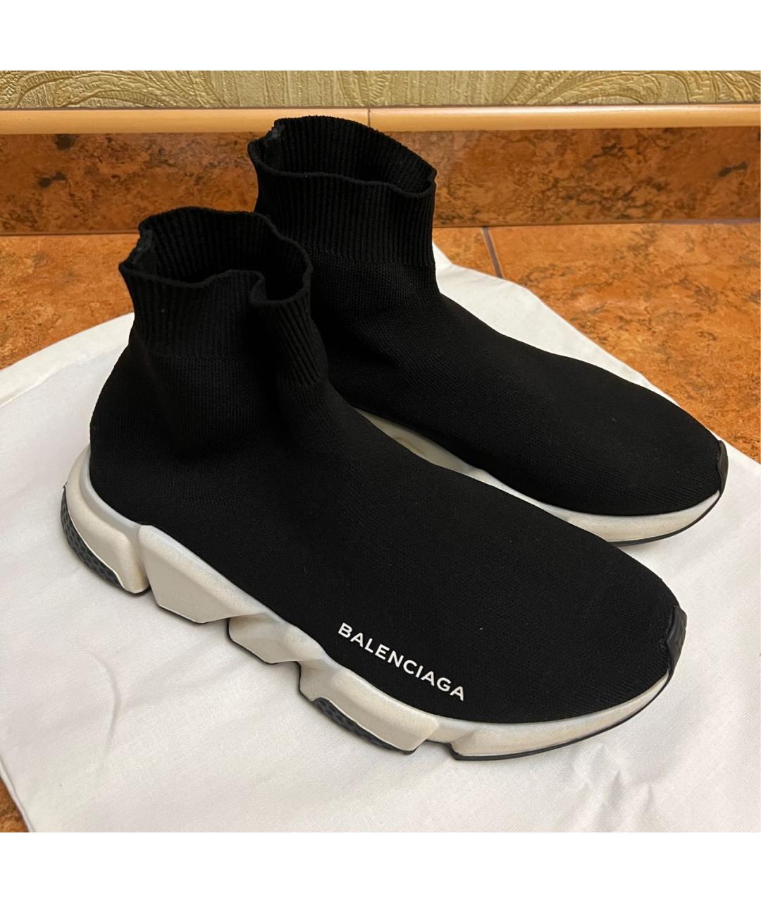 BALENCIAGA Черные текстильные кроссовки, фото 7