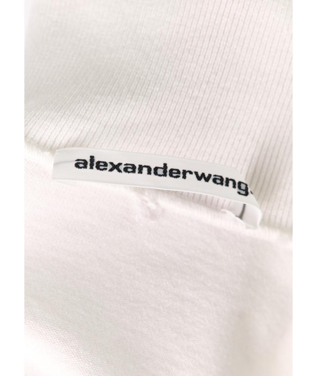 T BY ALEXANDER WANG Белая вискозная водолазка, фото 3