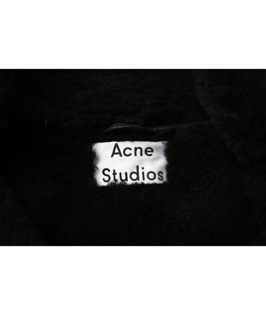 ACNE STUDIOS Черная кожаная дубленка, фото 4