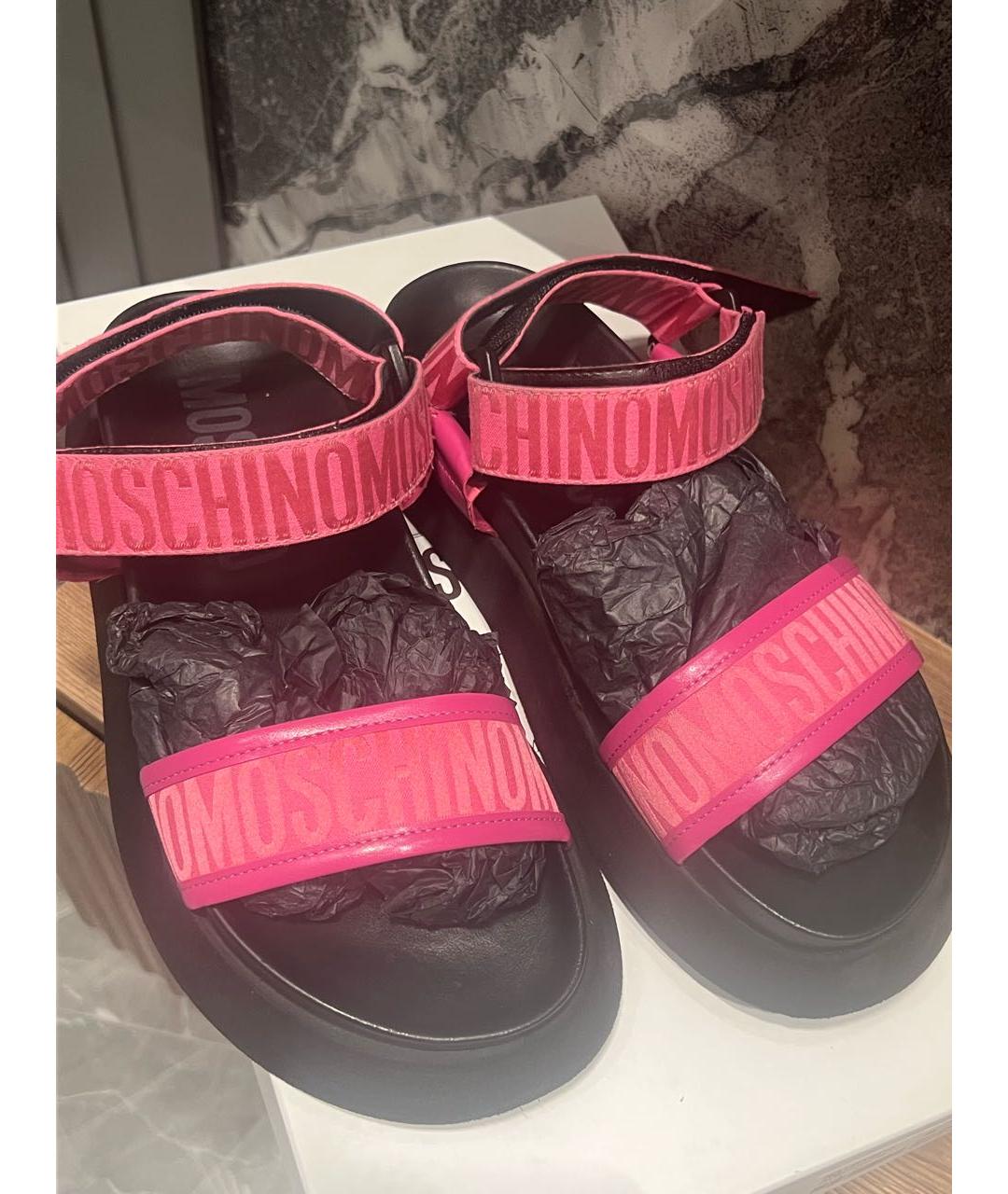 MOSCHINO Розовые босоножки, фото 3