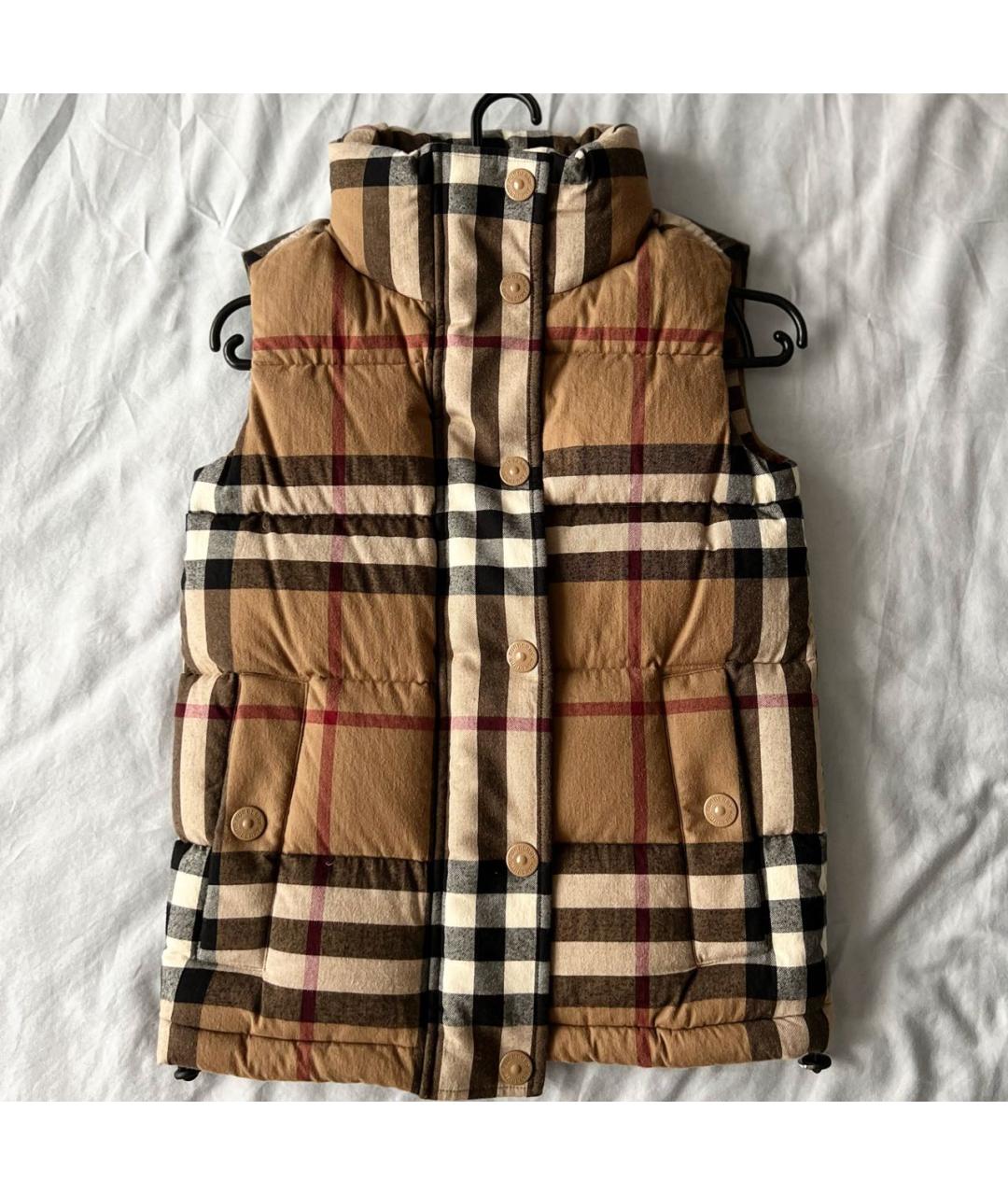 BURBERRY Коричневый хлопковый жилет, фото 2