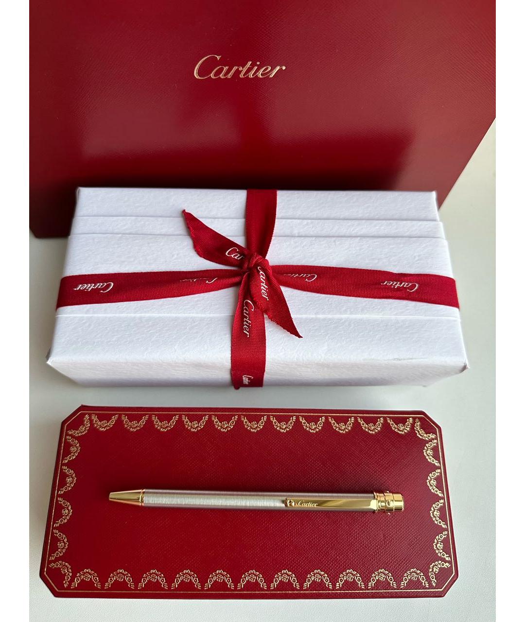 CARTIER Серебряная позолоченная шариковая ручка, фото 3