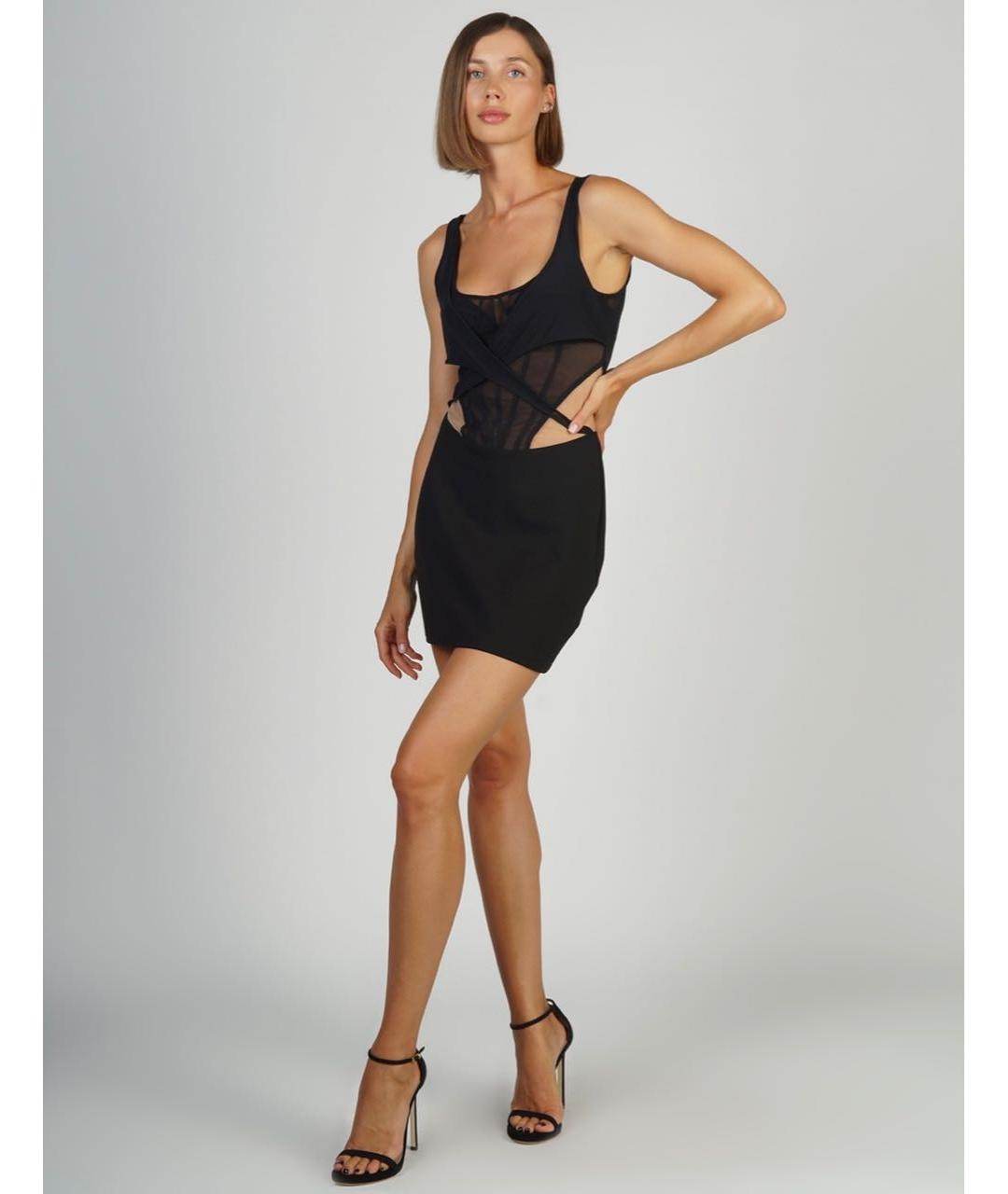 DAVID KOMA Черное коктейльное платье, фото 7