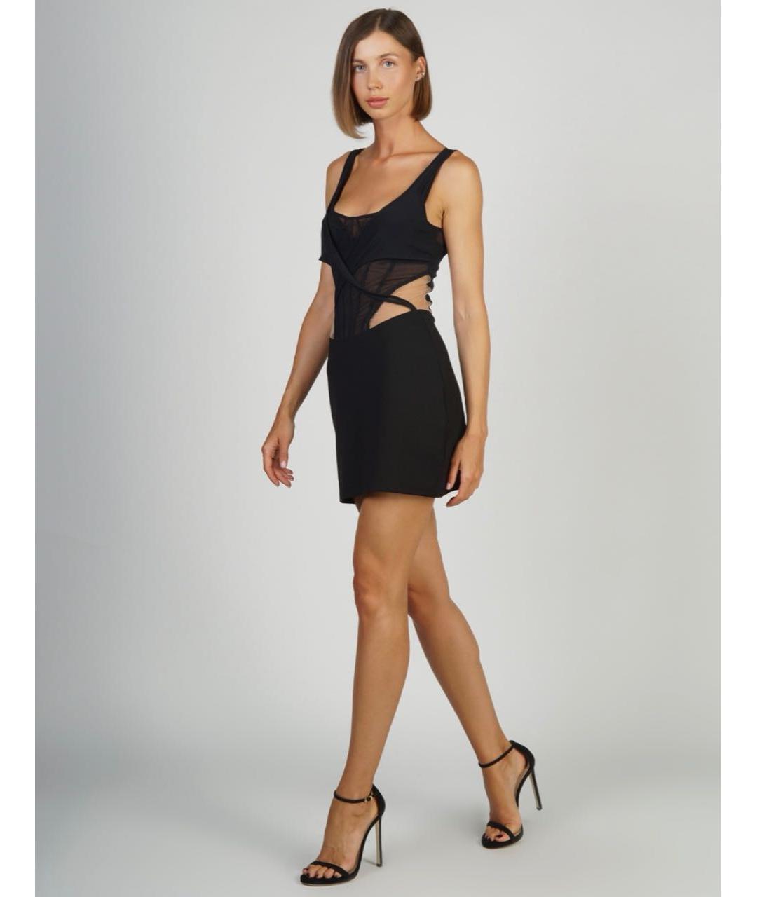 DAVID KOMA Черное коктейльное платье, фото 8