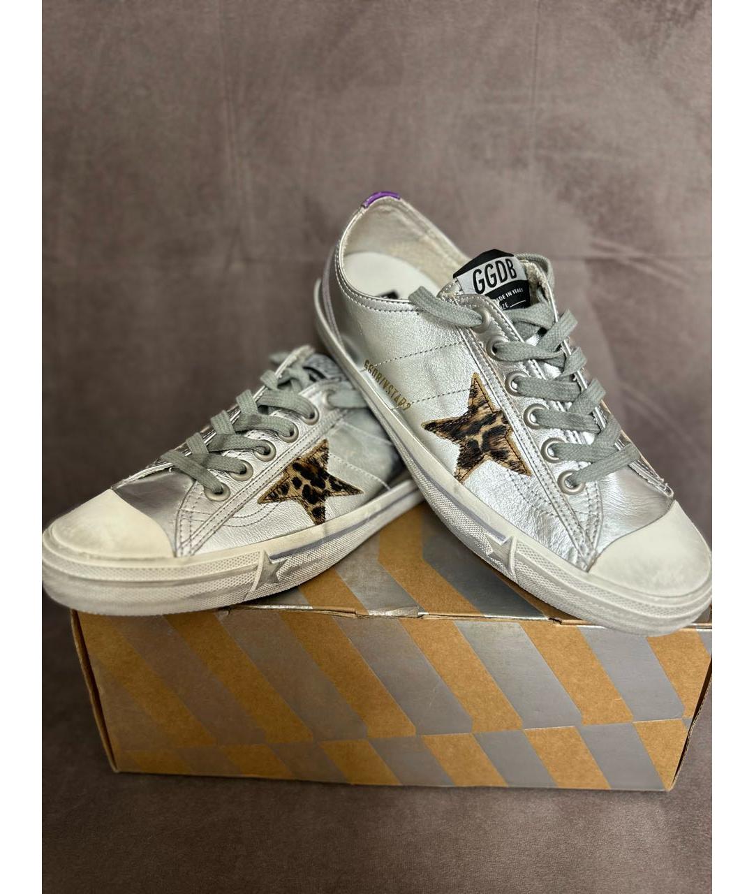 GOLDEN GOOSE DELUXE BRAND Серебряные кеды, фото 8