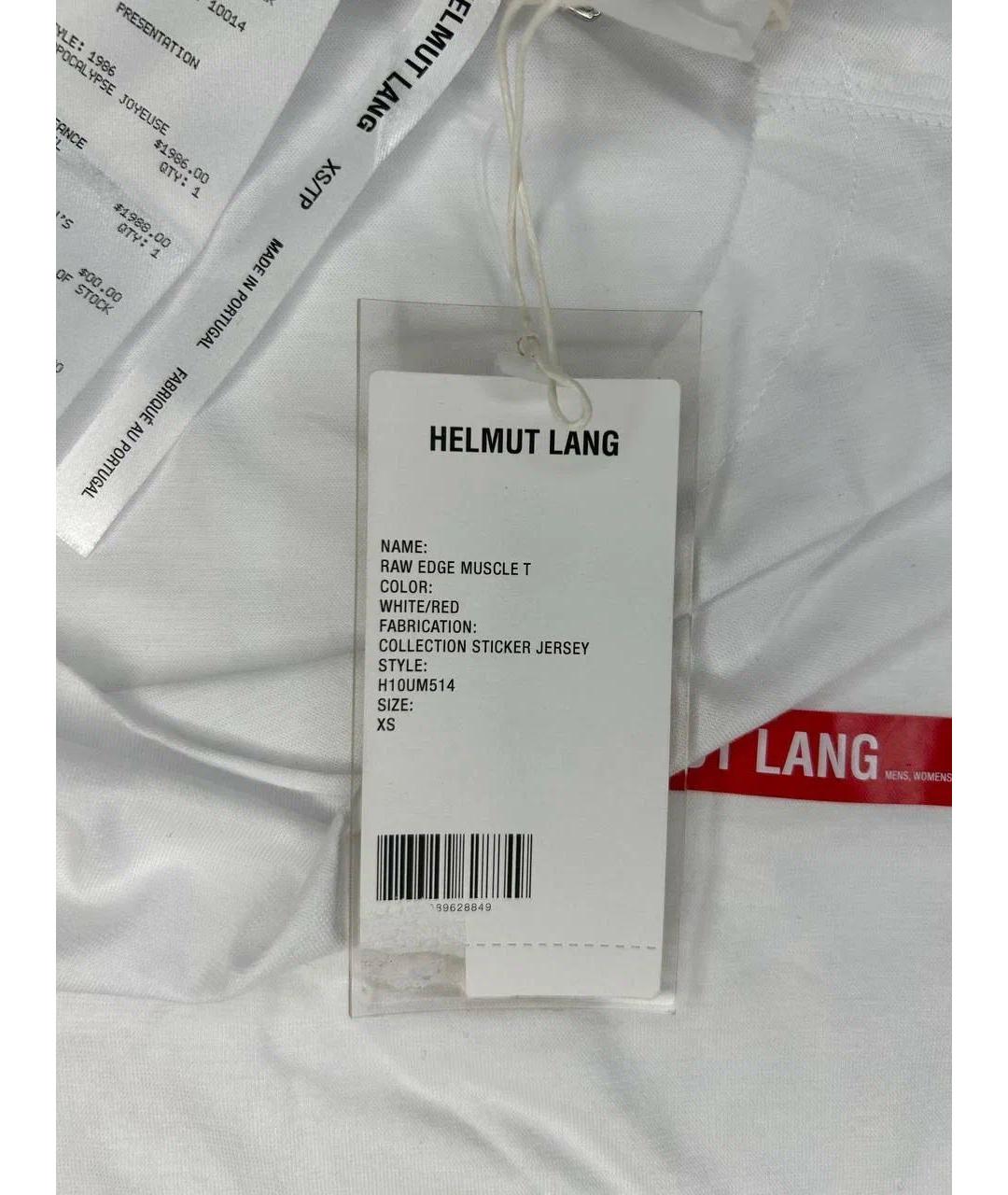 HELMUT LANG Белая хлопковая майка, фото 5