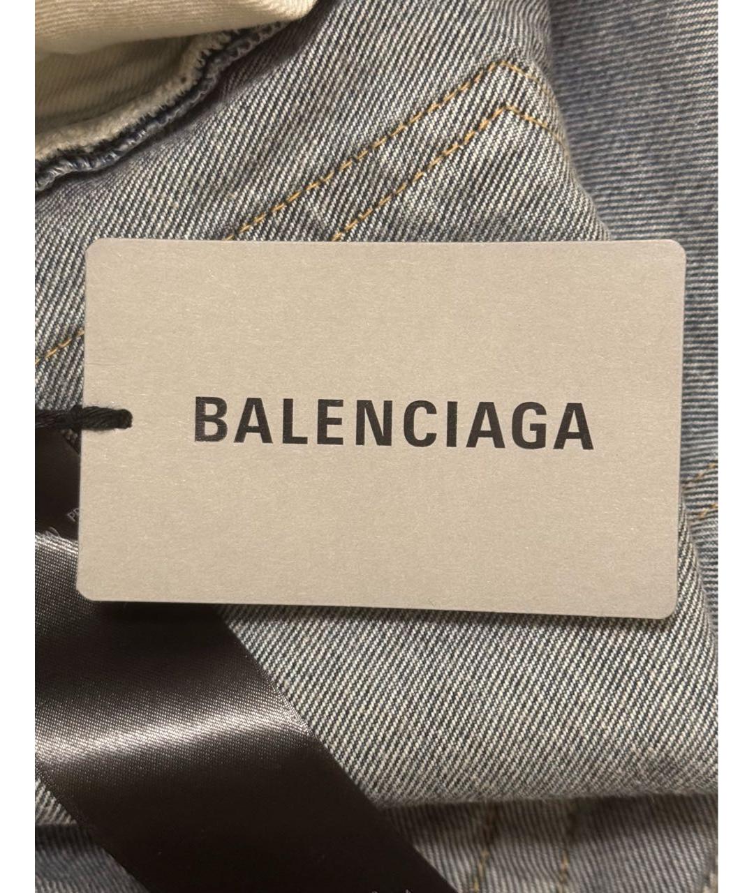 BALENCIAGA Синие хлопковые прямые джинсы, фото 7
