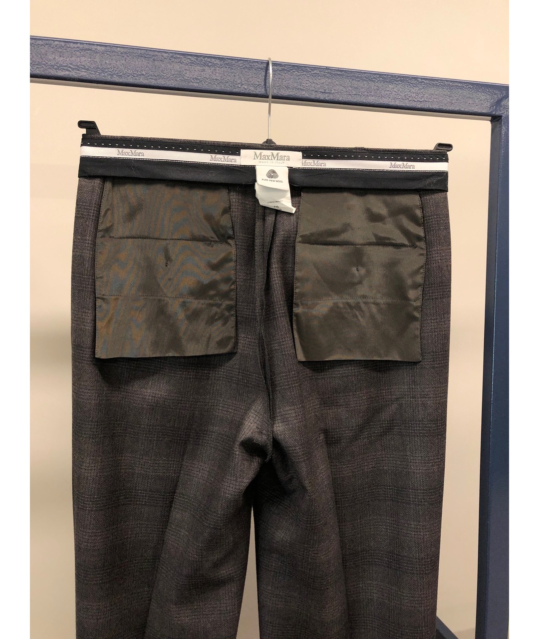 MAX MARA Коричневые шерстяные прямые брюки, фото 3