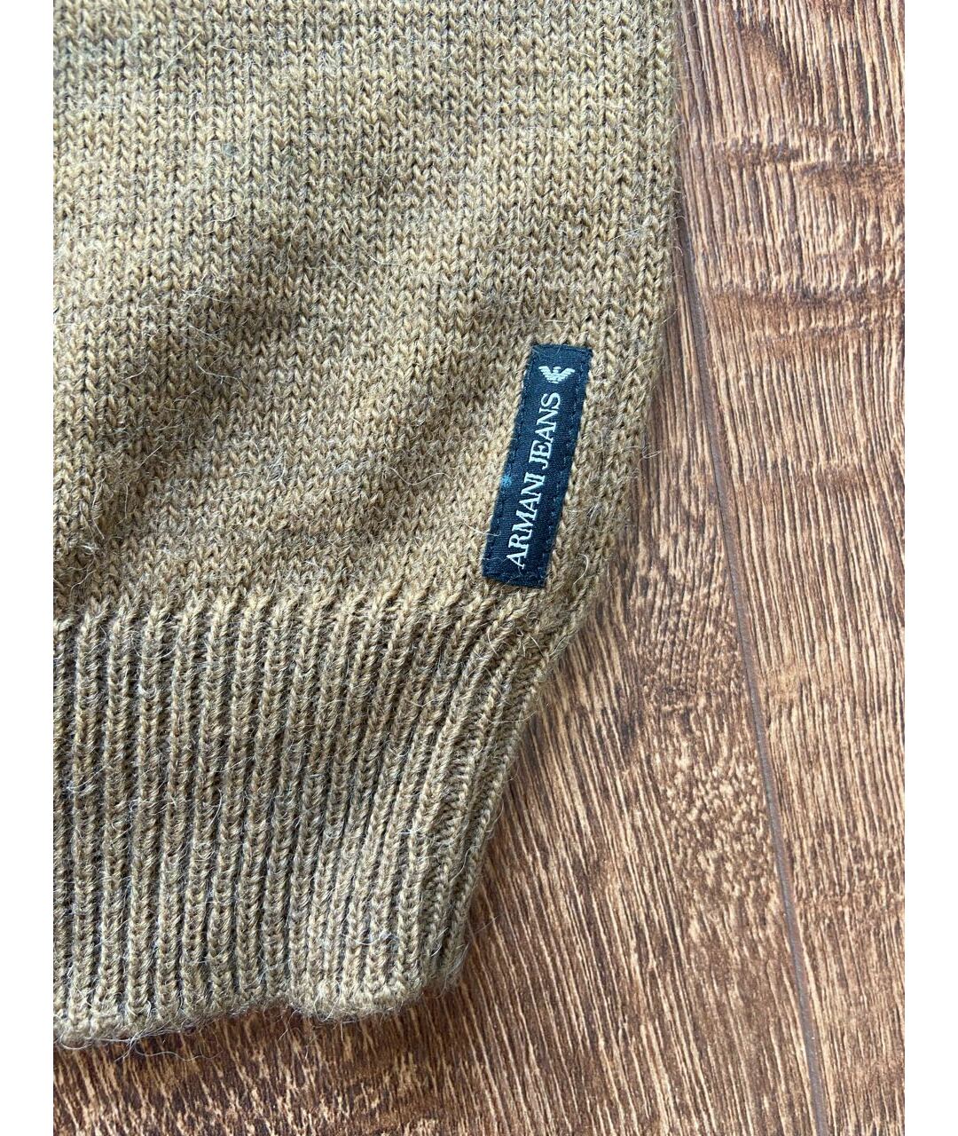 ARMANI JEANS Коричневый шерстяной джемпер / свитер, фото 5