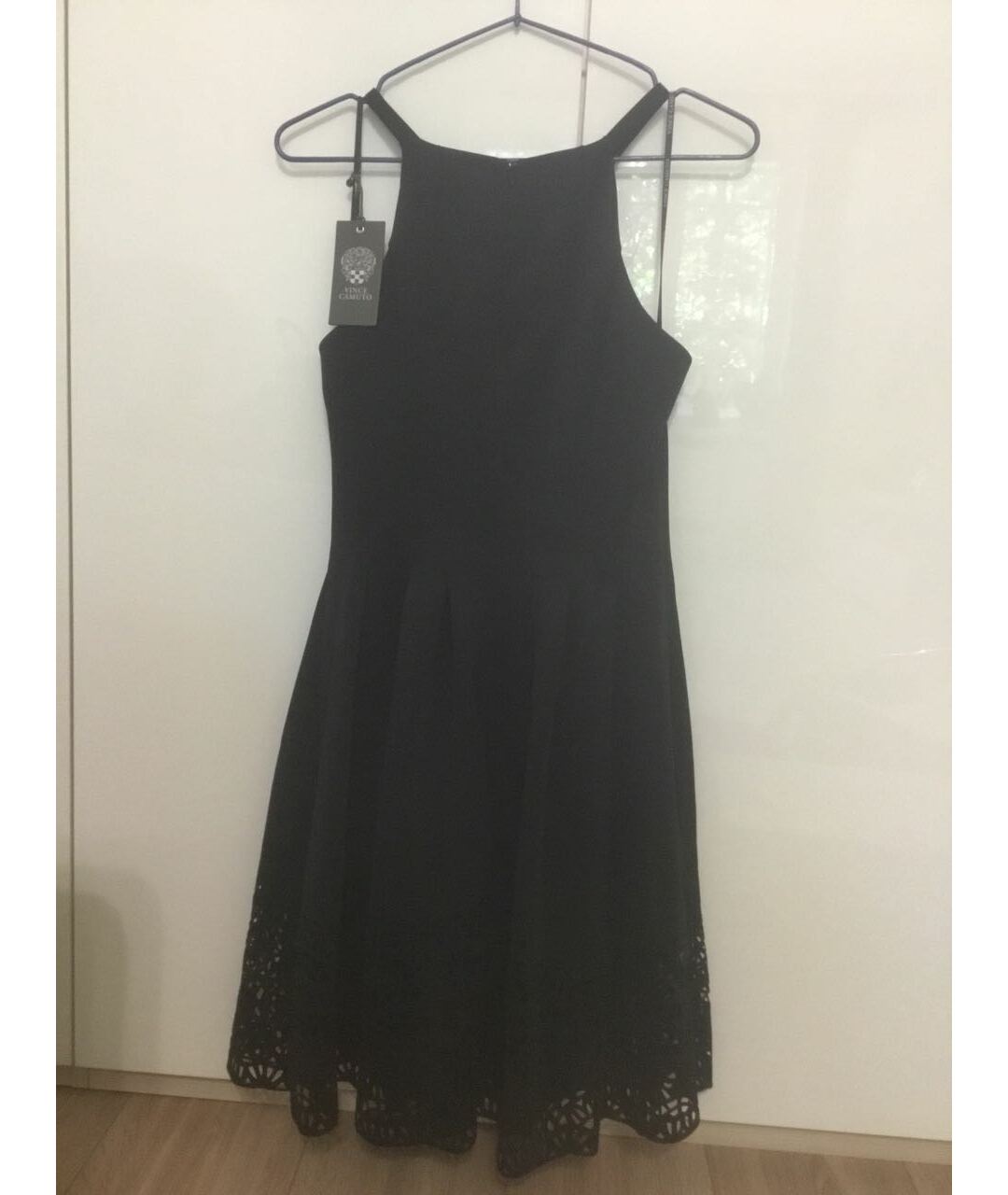 VINCE Черное полиэстеровое коктейльное платье, фото 2