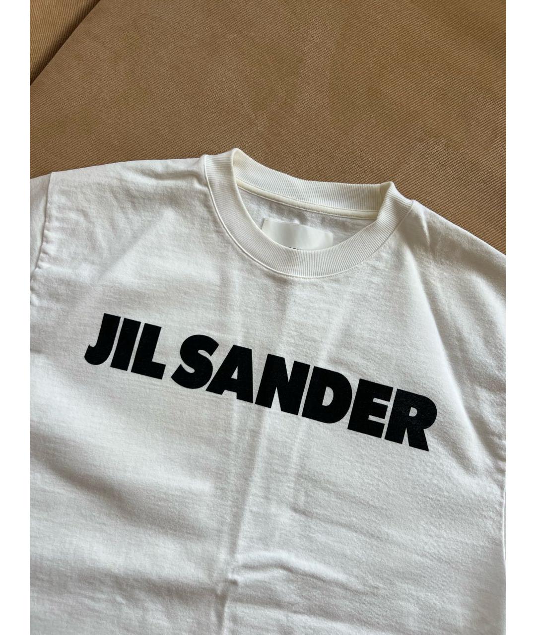 JIL SANDER Белая хлопковая футболка, фото 4