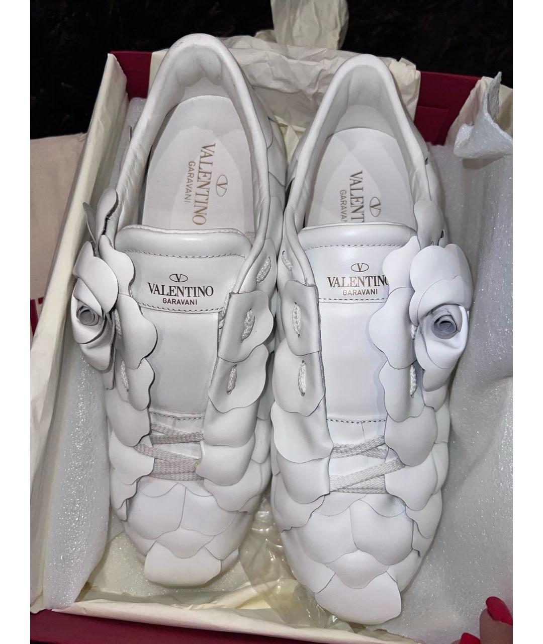 VALENTINO Белые кожаные кроссовки, фото 8