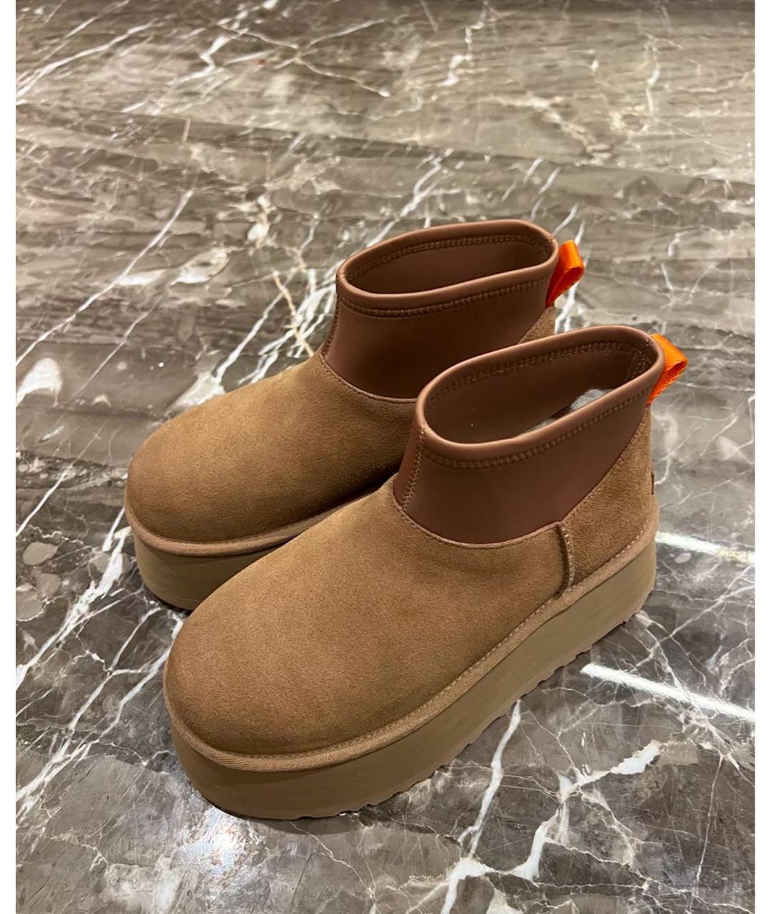 UGG AUSTRALIA Горчичные замшевые ботинки, фото 2
