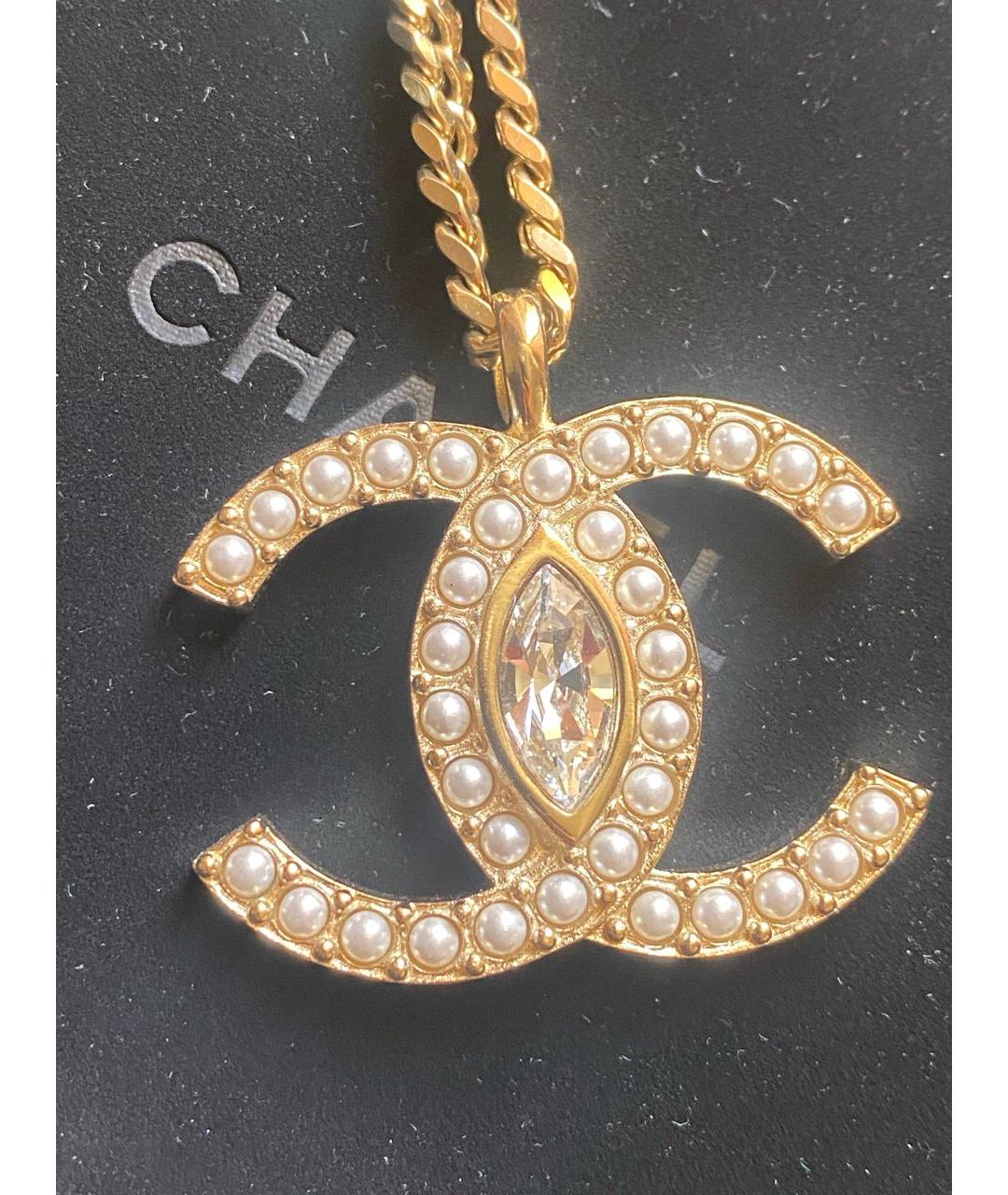 CHANEL Золотая латунная подвеска, фото 2