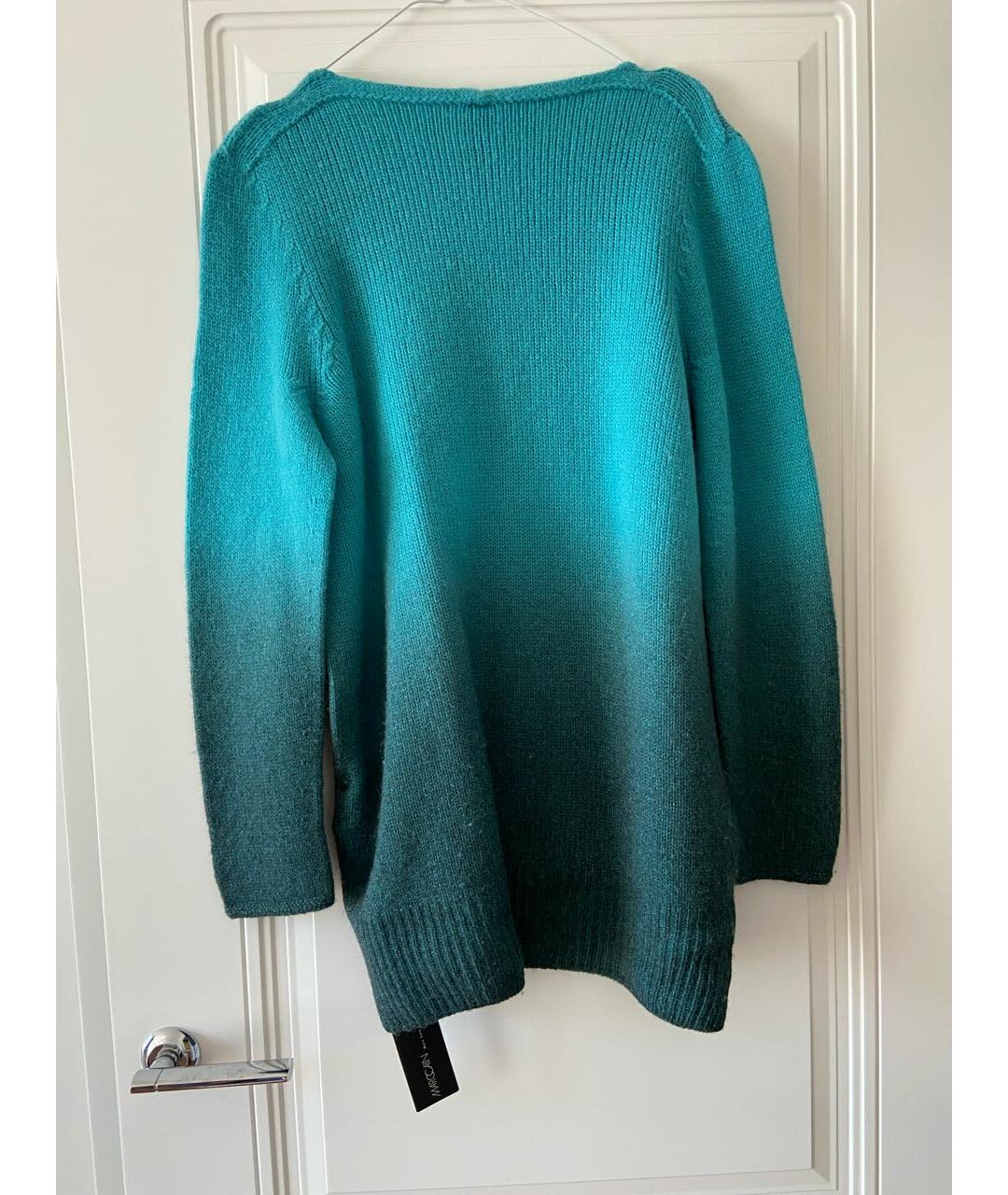 MARC CAIN Бирюзовый шерстяной джемпер / свитер, фото 8