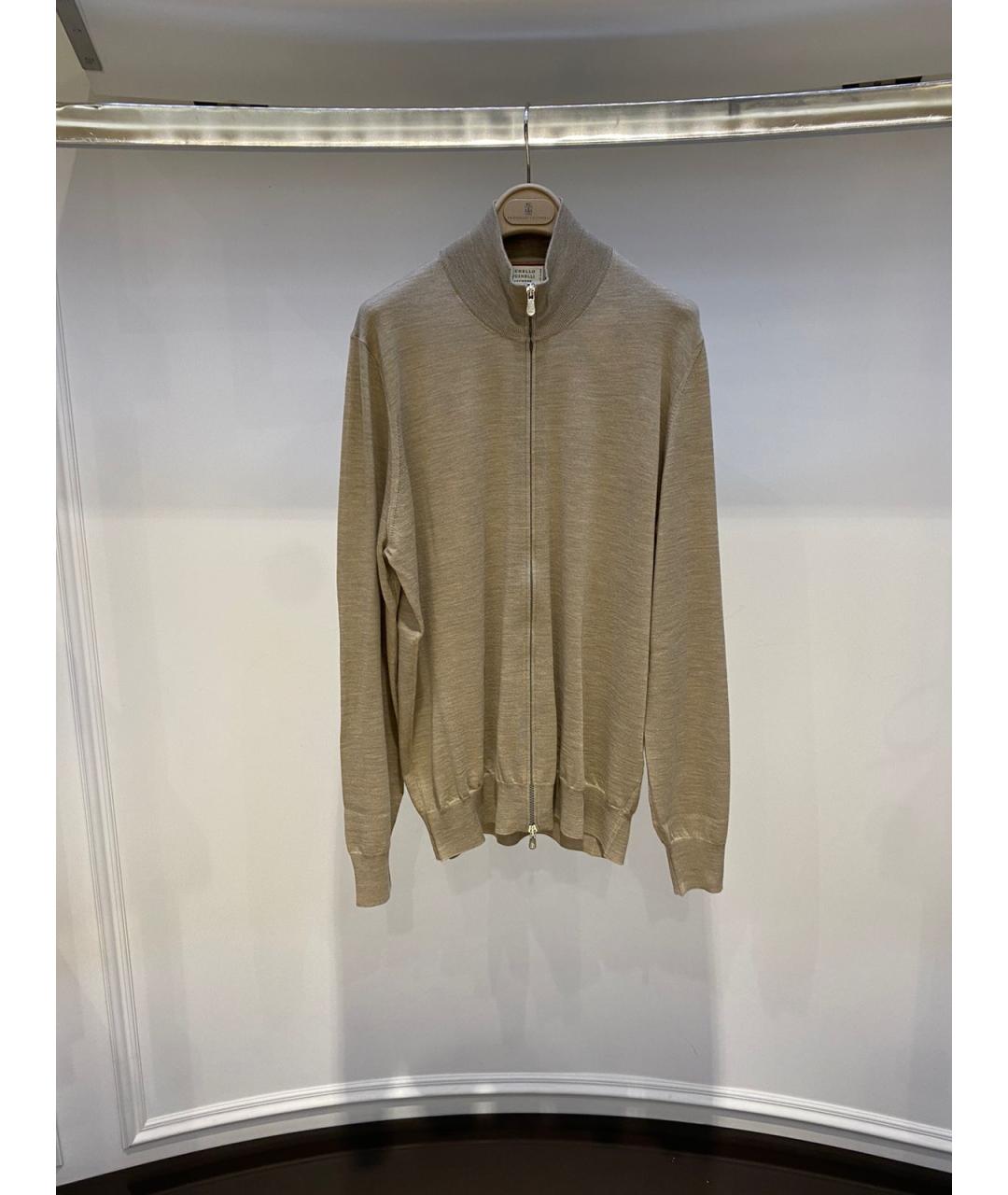 BRUNELLO CUCINELLI Бежевый кардиган, фото 3