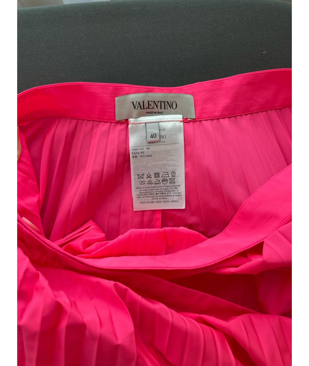 VALENTINO Фуксия полиамидовая юбка макси, фото 3