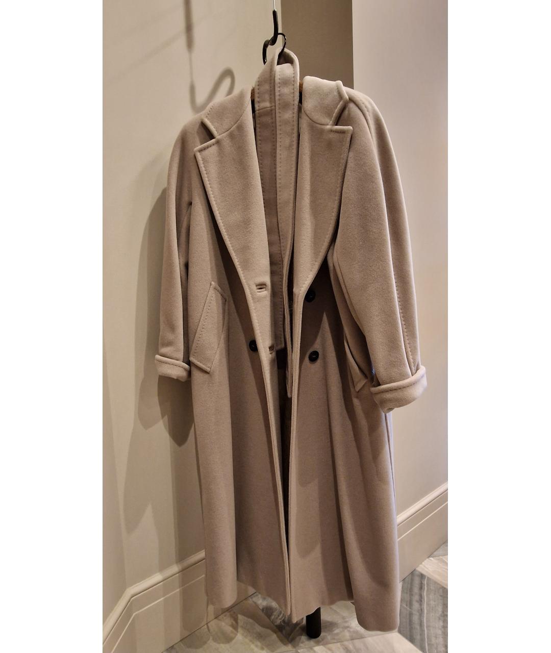 MAX MARA Бежевое шерстяное пальто, фото 8