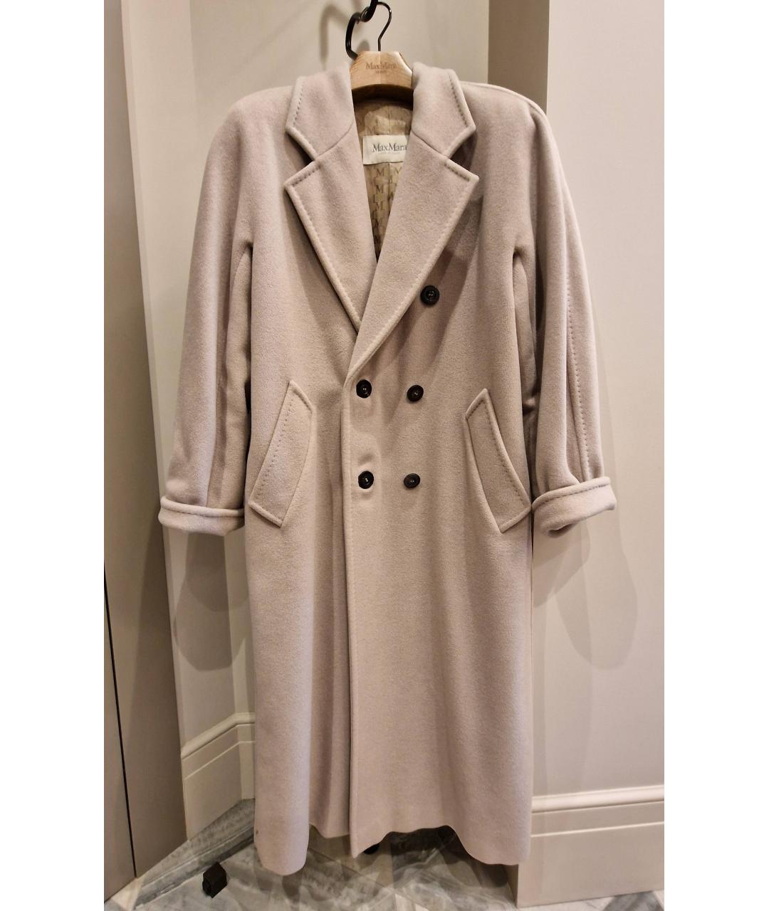 MAX MARA Бежевое шерстяное пальто, фото 10