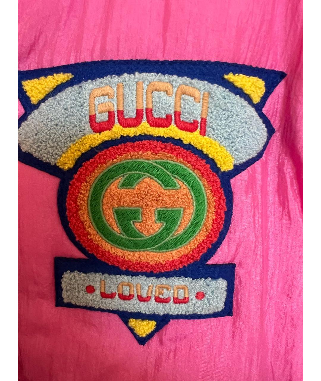 GUCCI Розовая хлопко-эластановая куртка, фото 7