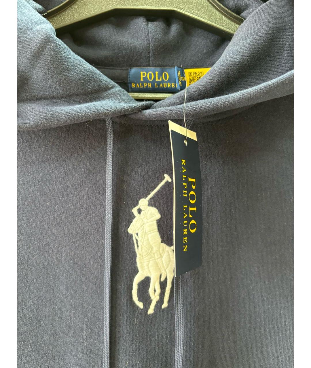 POLO RALPH LAUREN Темно-синее хлопковое повседневное платье, фото 3