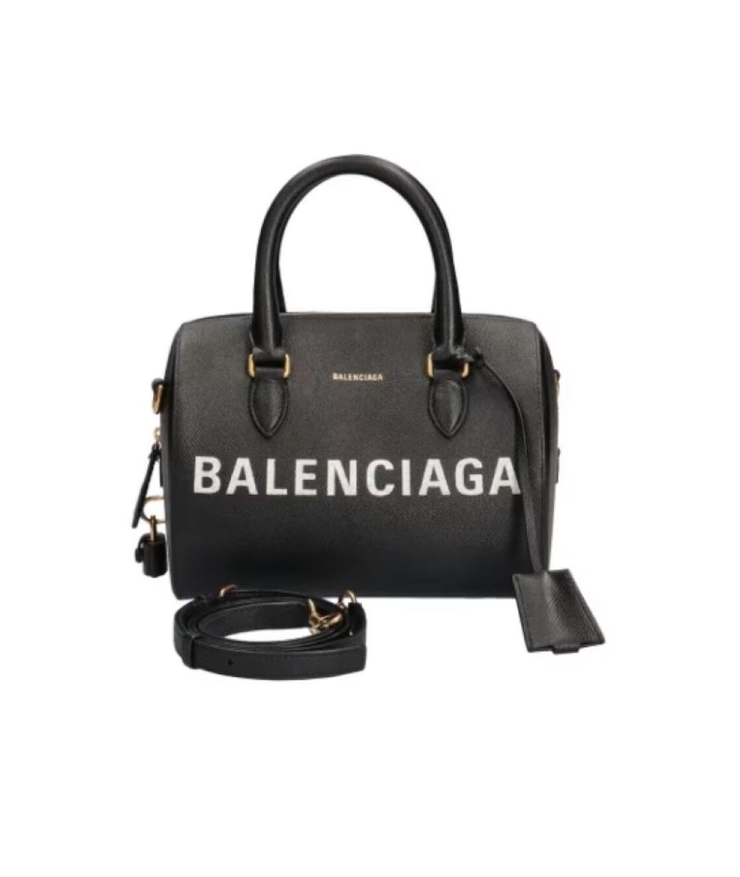 BALENCIAGA Черная кожаная сумка через плечо, фото 1