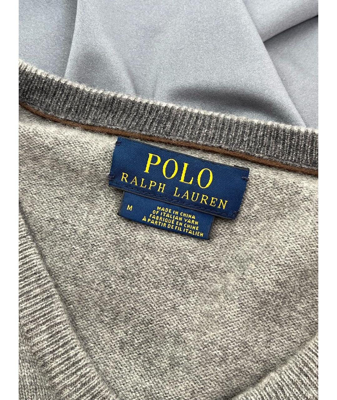 POLO RALPH LAUREN Серый шерстяной джемпер / свитер, фото 4