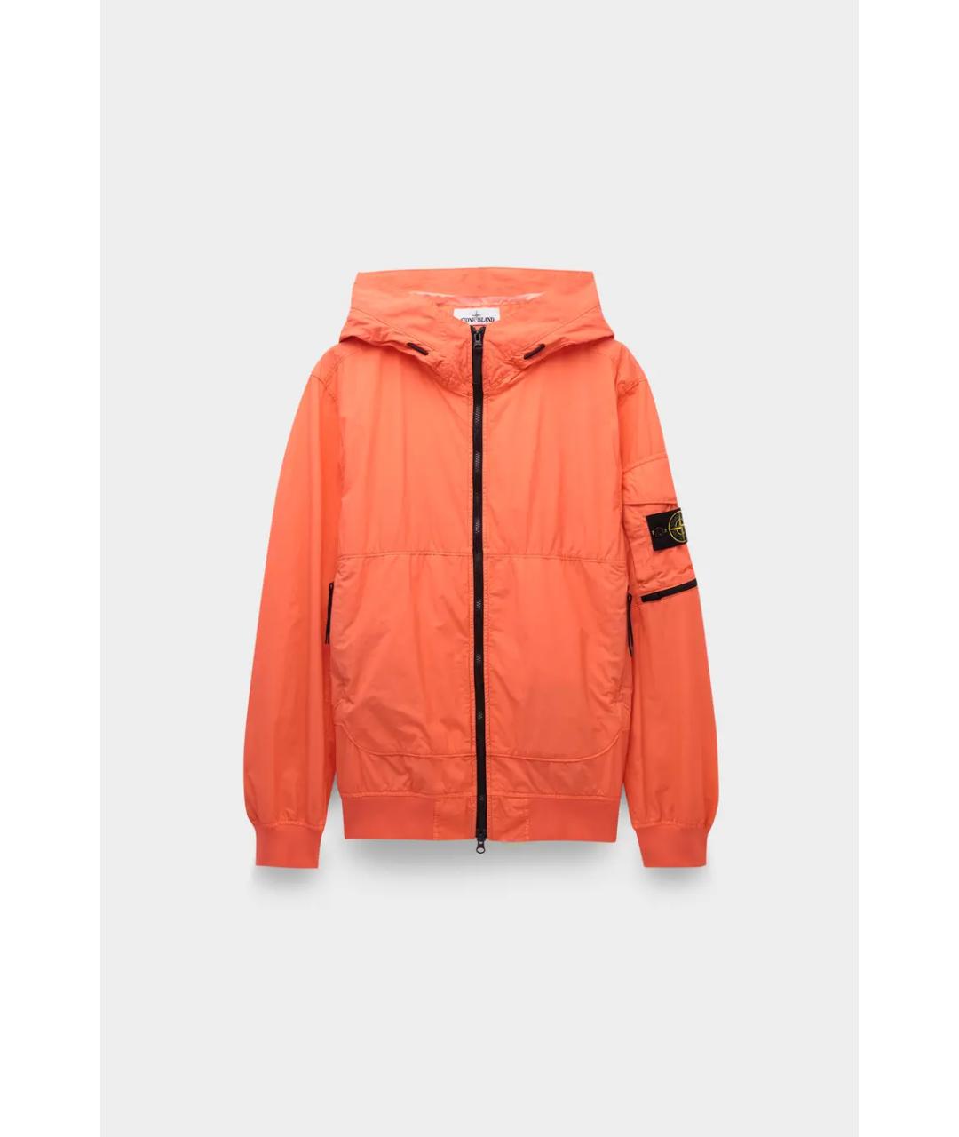 STONE ISLAND Оранжевая полиамидовая куртка, фото 7