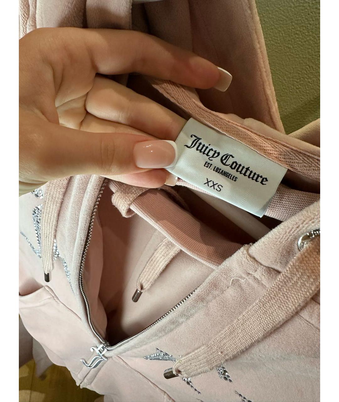 JUICY COUTURE Розовый велюровый спортивные костюмы, фото 5