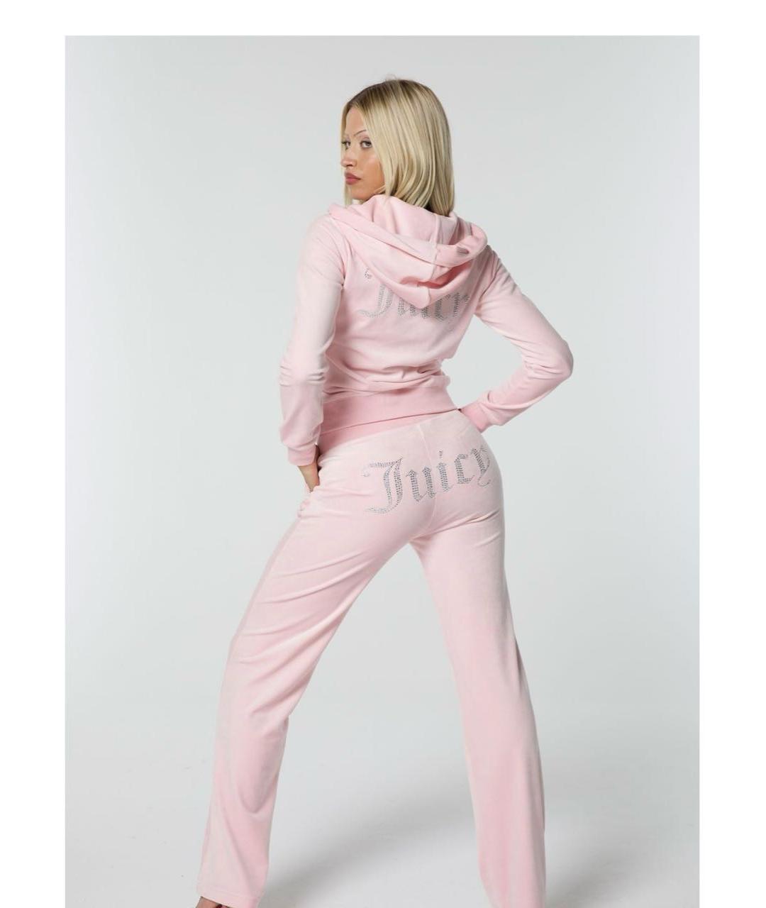 JUICY COUTURE Розовый велюровый спортивные костюмы, фото 2