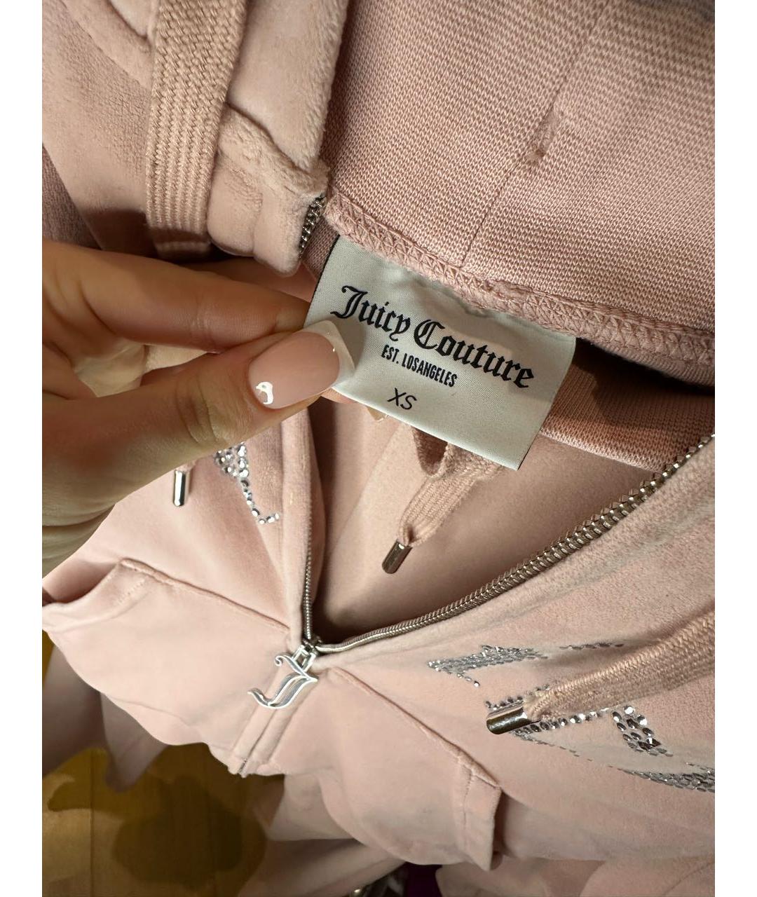 JUICY COUTURE Розовый велюровый спортивные костюмы, фото 4