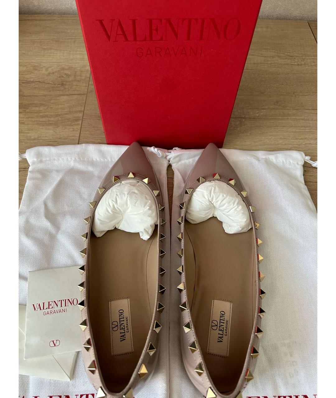 VALENTINO Розовые балетки из лакированной кожи, фото 3