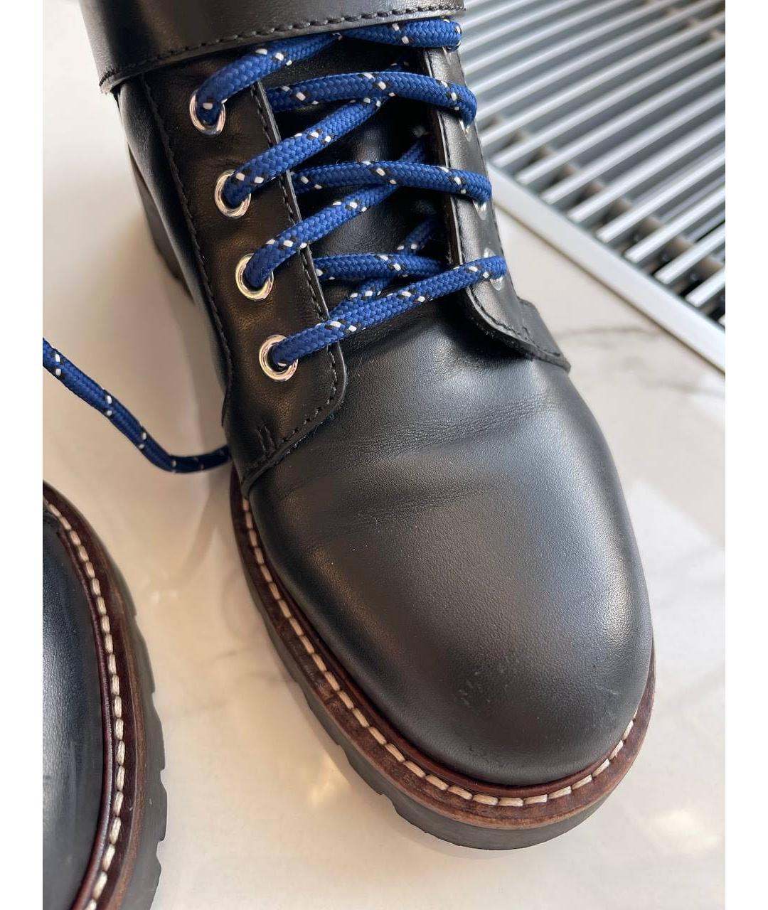 LOUIS VUITTON Черные кожаные ботинки, фото 5