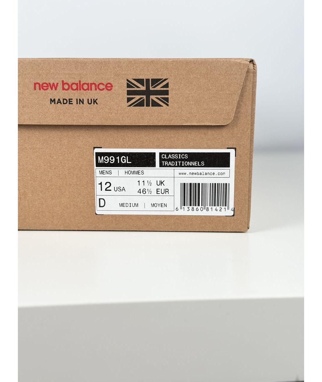 NEW BALANCE Серые нубуковые низкие кроссовки / кеды, фото 7