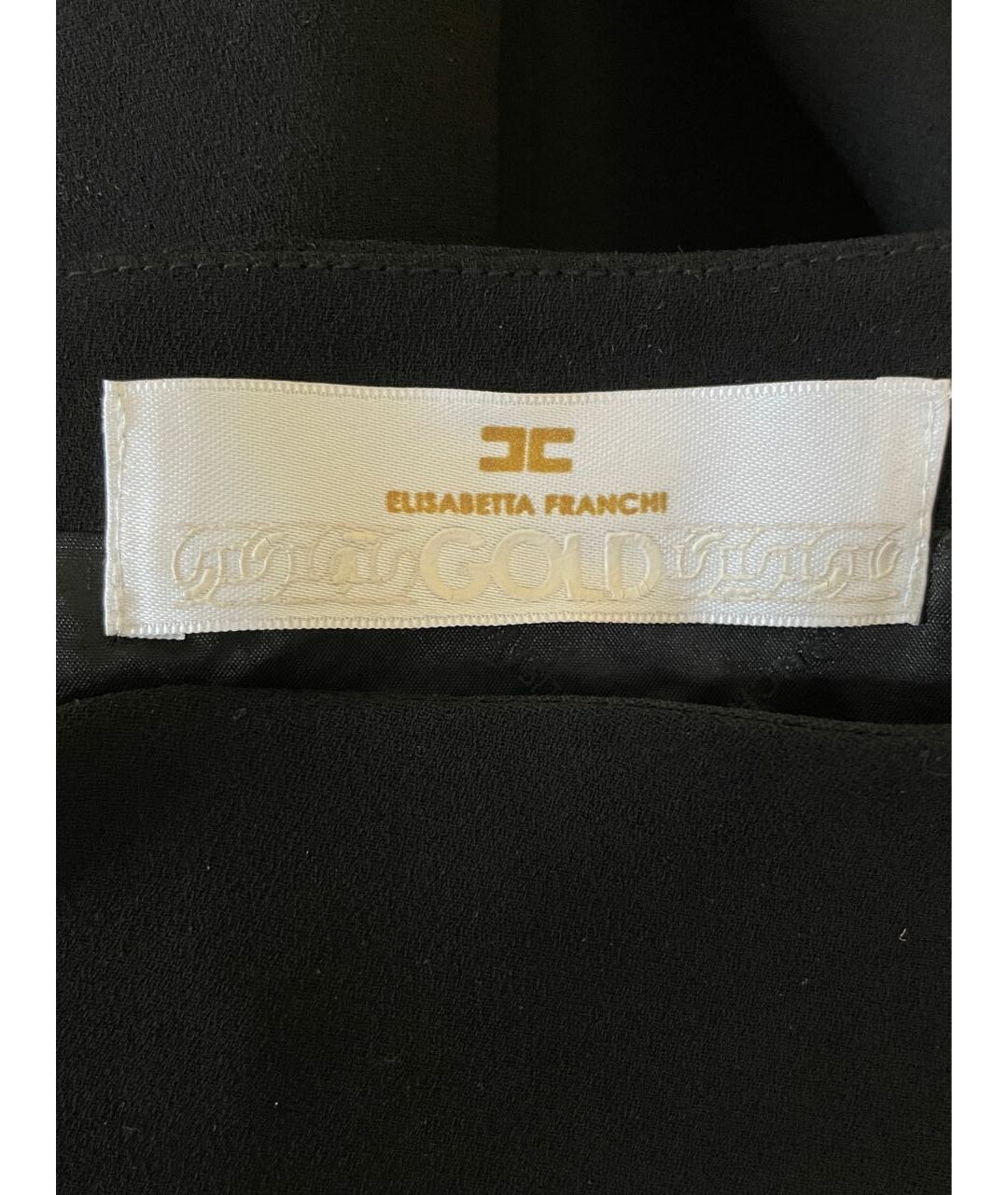 ELISABETTA FRANCHI Черное полиэстеровое повседневное платье, фото 4