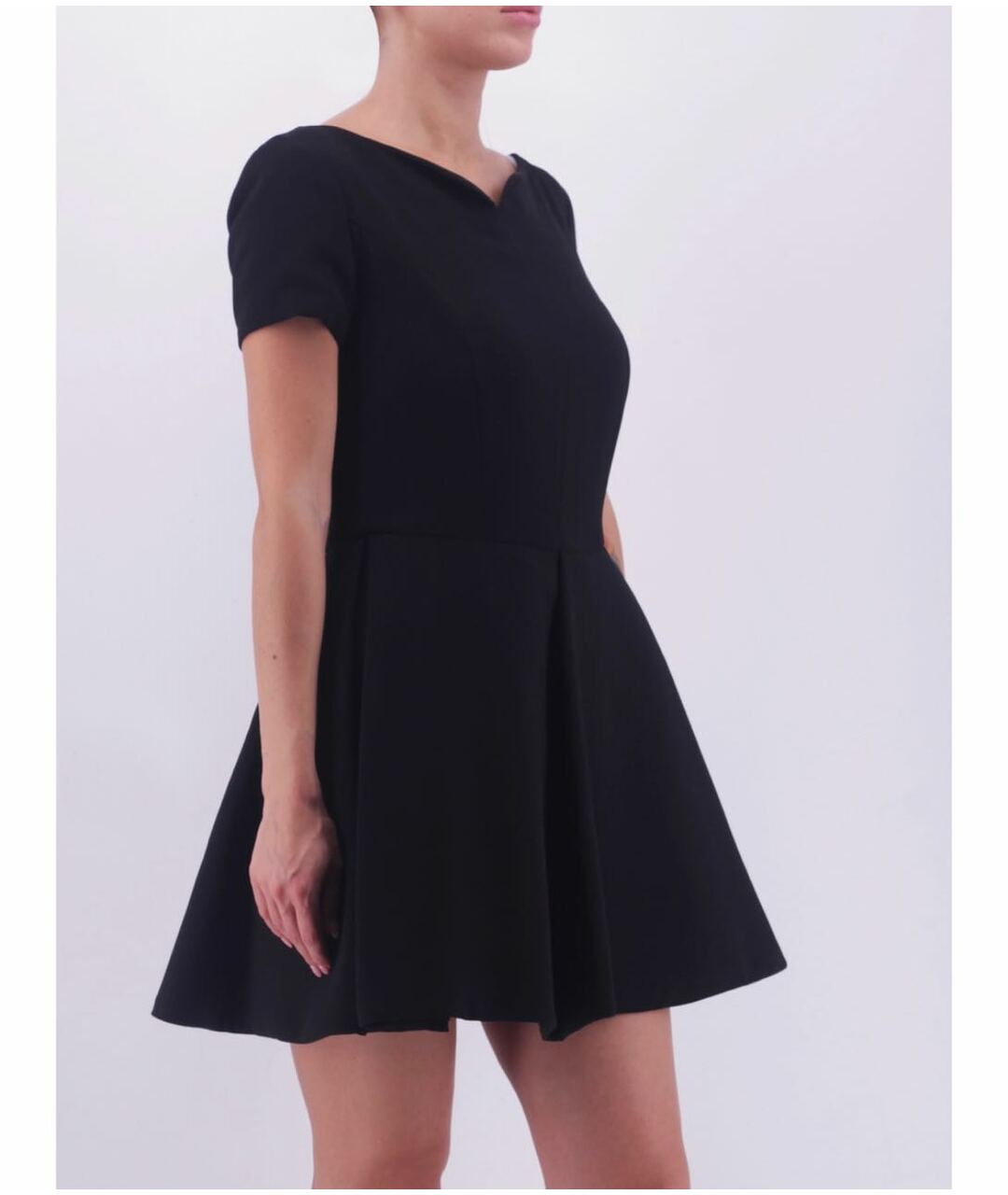 ELISABETTA FRANCHI Черное полиэстеровое повседневное платье, фото 7