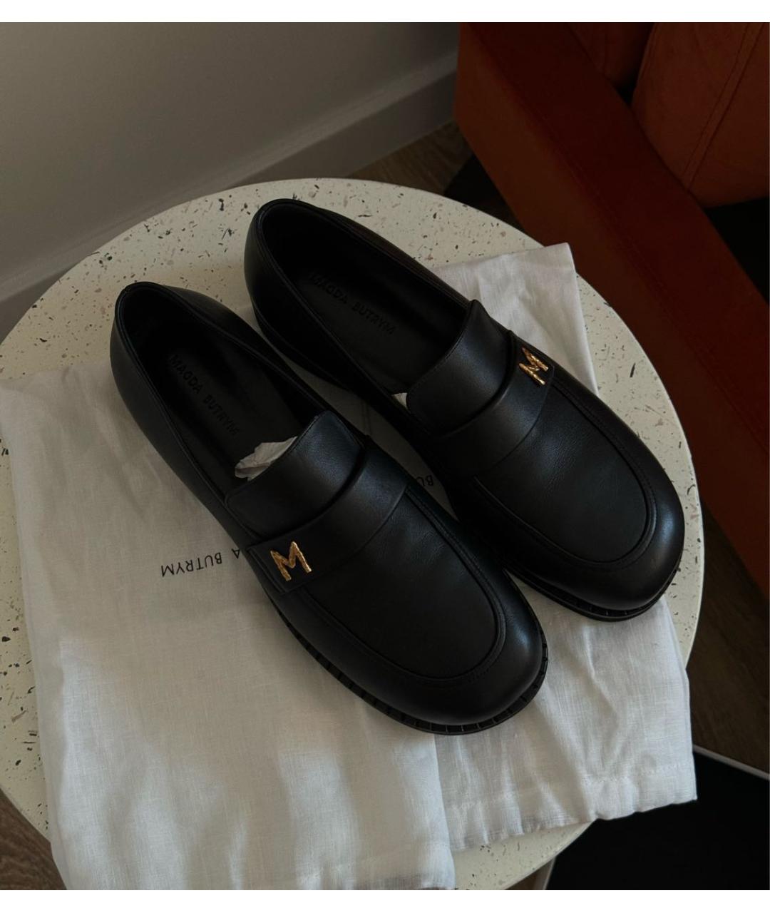 MAGDA BUTRYM Черные кожаные лоферы, фото 6