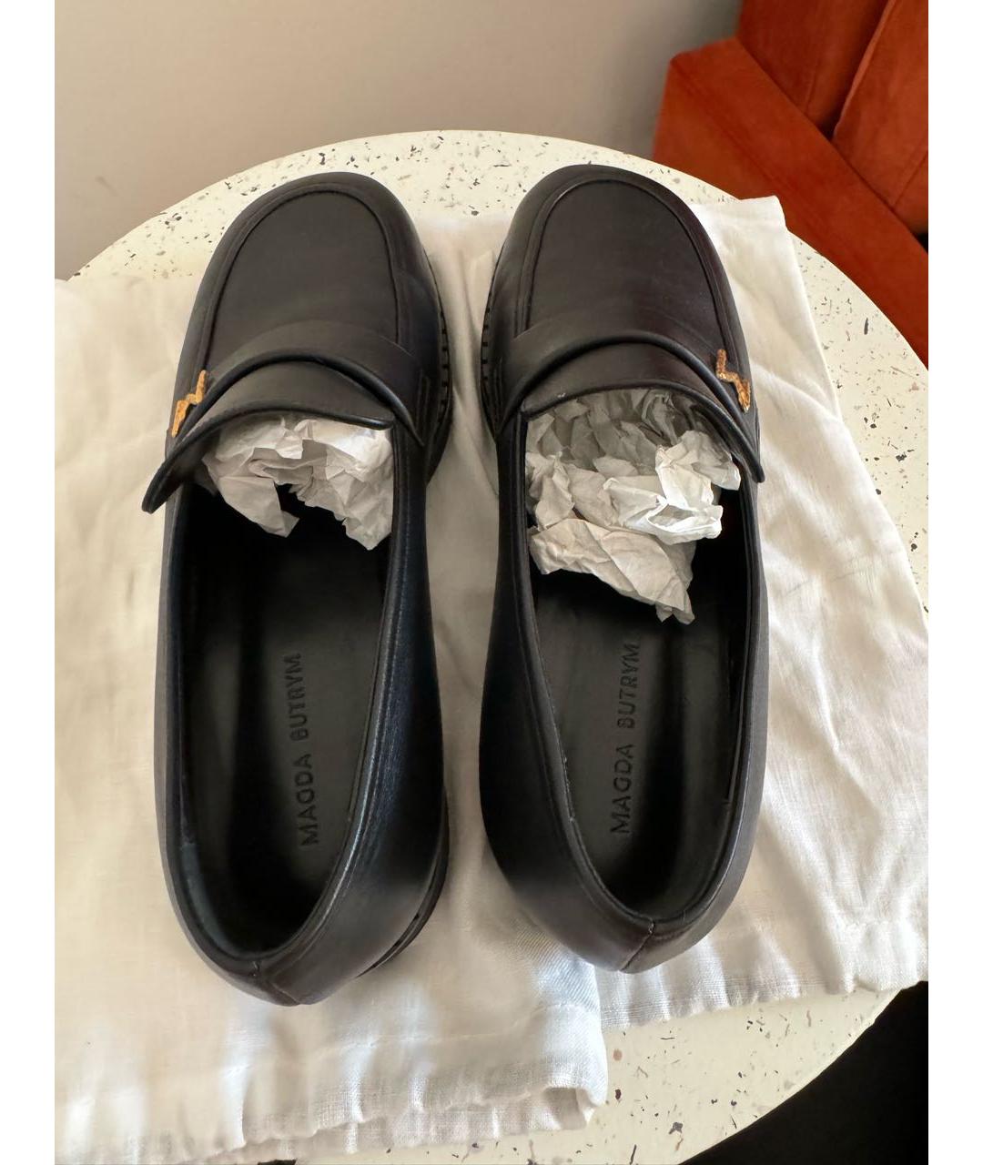 MAGDA BUTRYM Черные кожаные лоферы, фото 3