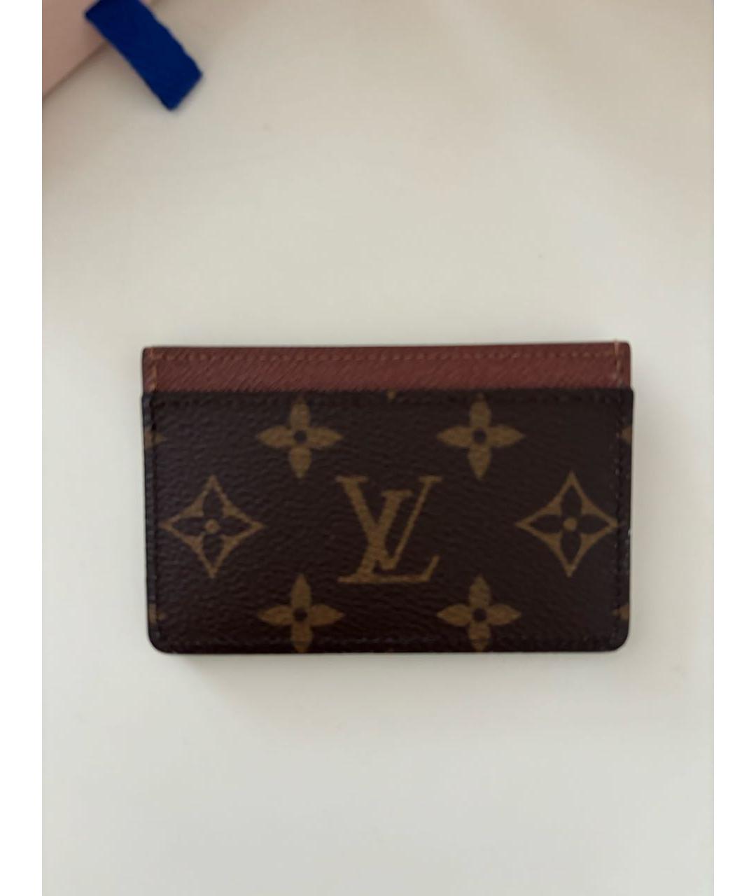 LOUIS VUITTON Коричневый кардхолдер, фото 4